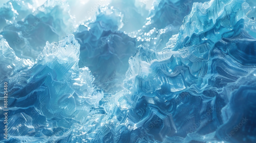 Obraz premium Abstract Blue Ice Formations