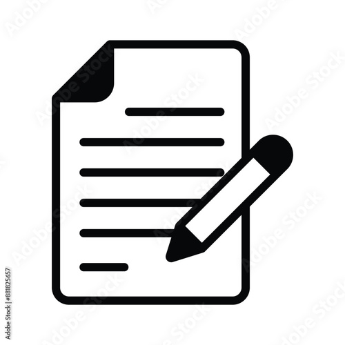 Check this beautifully design icon of agreement document in trendy style