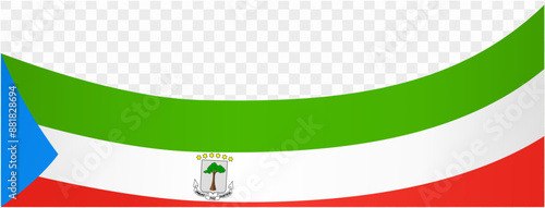 Equatorial Guinea flag wave isolated on png or transparent background vector illustration.  
