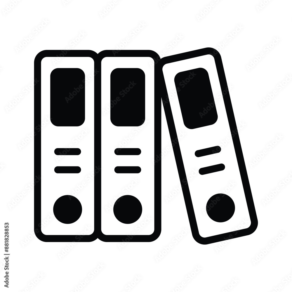 A vectors of files in modern style, trendy icon of binders A vectors of files in modern style, trendy icon of binders