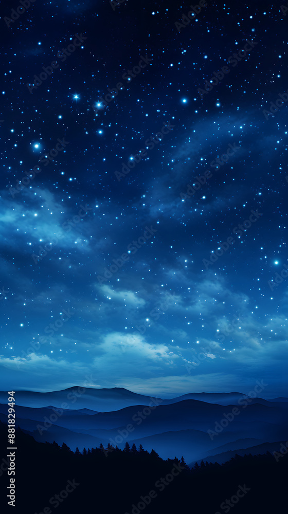 Digital dark blue sky nebula abstract graphic poster background Digital dark blue sky nebula abstract graphic poster background