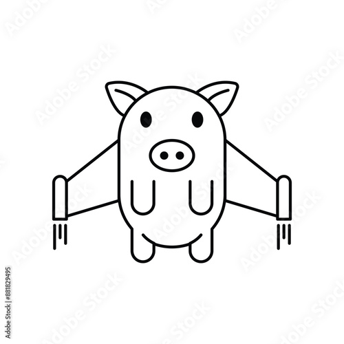 A piggy bank with rocket boosters, symbolizing fast savings growth