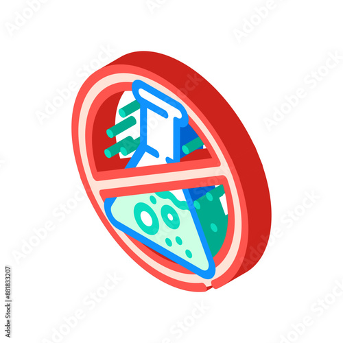 no preservatives product label warning isometric icon vector. no preservatives product label warning sign. isolated symbol illustration