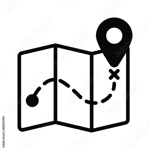 Eye catching vector of map location, trendy icon of map navigation