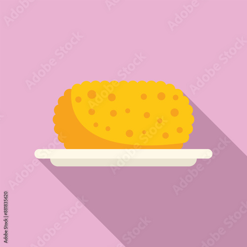 Chicken kiev cutlet served on a plate, breaded with breadcrumbs