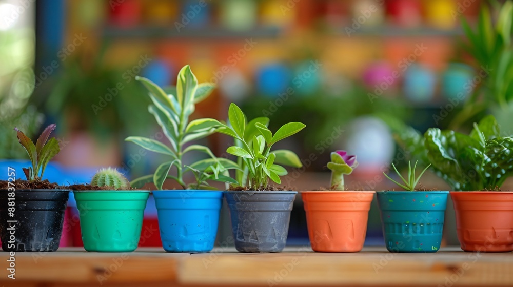 Teacher preparing a classroom environment in the morning Stock Photo with copy space