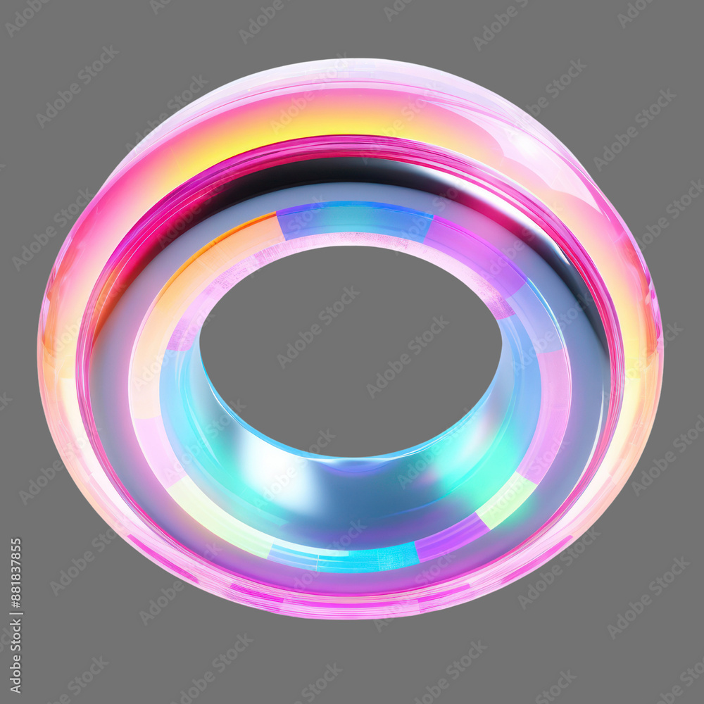 ring abstract round 3D pastel glow neon futuristic ring abstract round 3D pastel glow neon futuristic