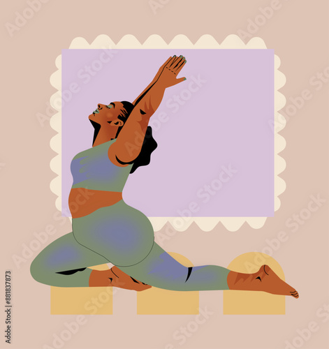 Relajación y Yoga - Ilustración de Mujer Latina