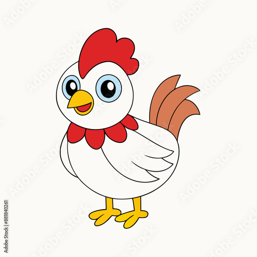 Francium hen silhouette vector art illustration on white background