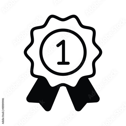 Flat vector of star badge, modern icon of quality badge in editable style