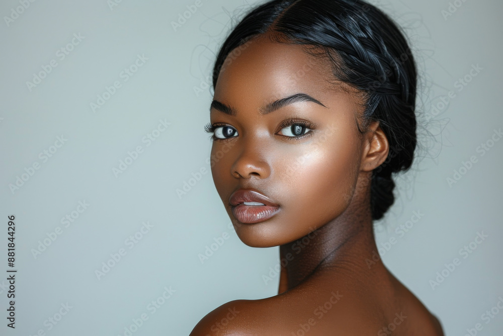 Luxurious healthy hair, brunette girl. Beauty african american woman. Luxurious healthy hair, brunette girl. Beauty african american woman.