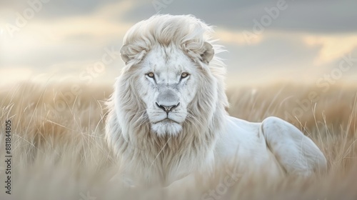 The most beautiful and realistic white lion