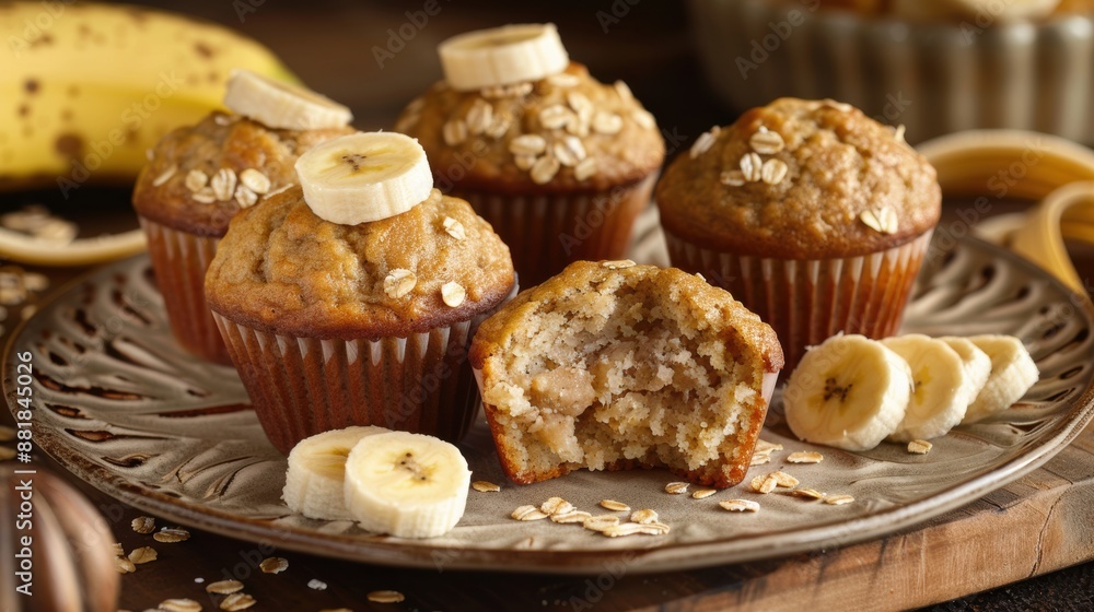 Homemade banana oat muffins Homemade banana oat muffins