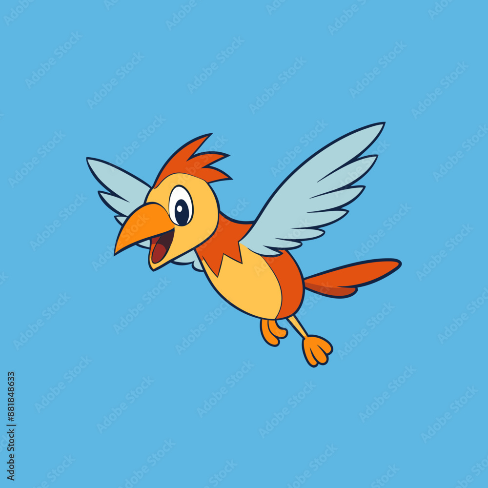 Fototapeta premium A flying bird icon vector style silhouette illustration