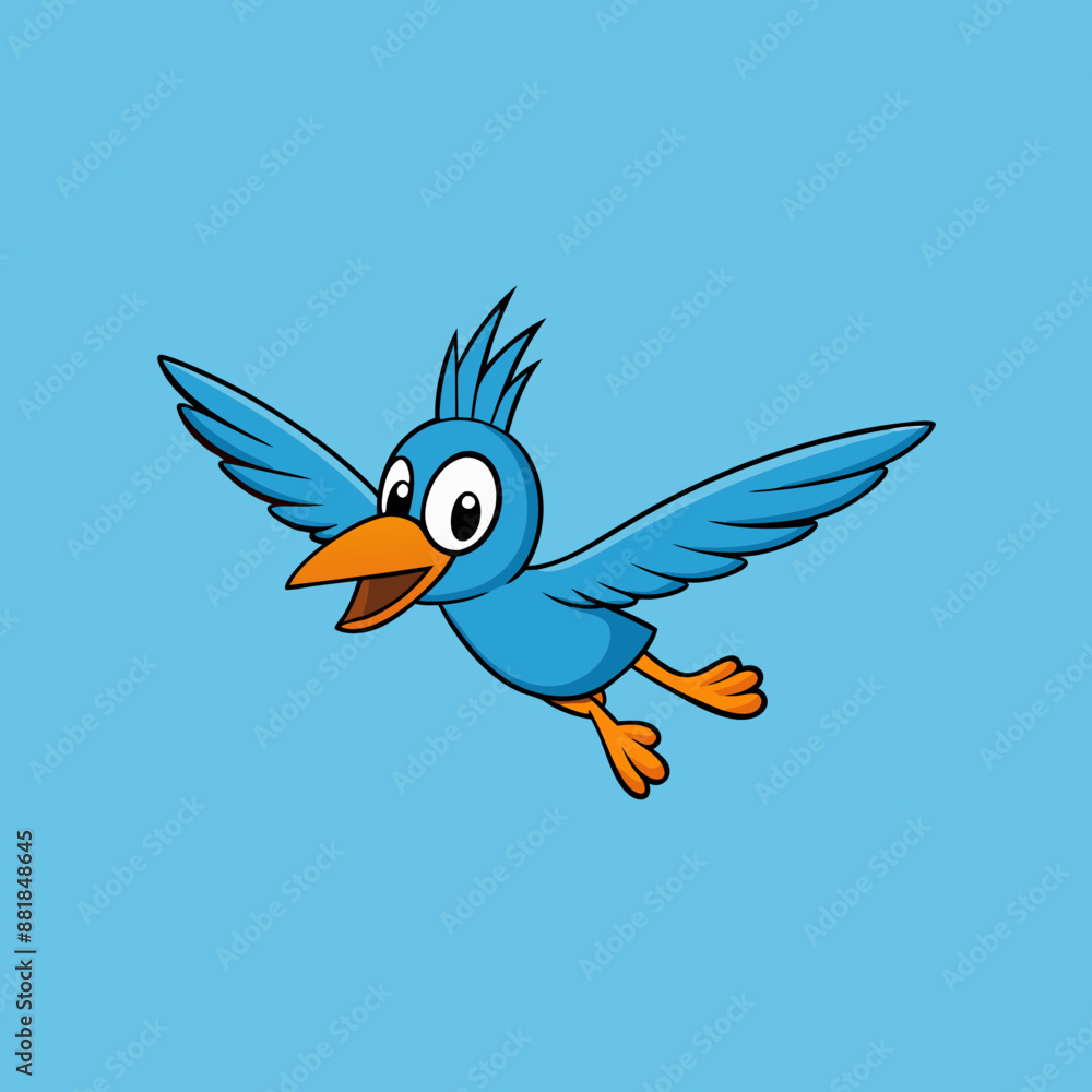 Fototapeta premium A flying bird icon vector style silhouette illustration