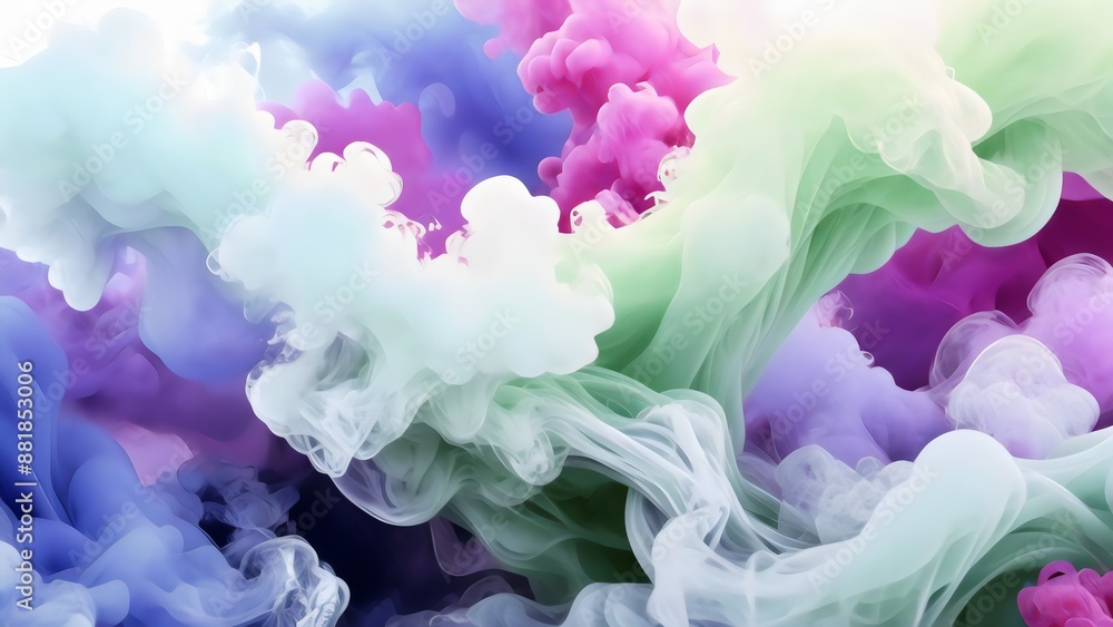 Obraz premium Purple and Pink colorSmoke Realistic Dynamic Abstract Background Fantasy