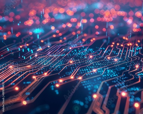 Digital background ideal for technological operations, neural networks, AI,digital, visual presentation