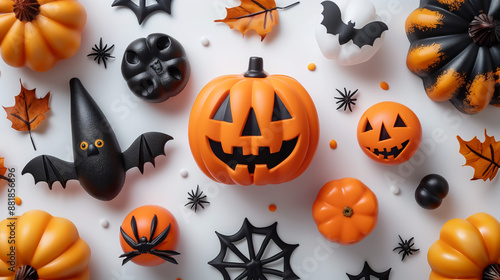 flat lay photo of Halloween...