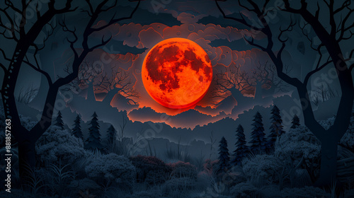 Halloween background, paper...