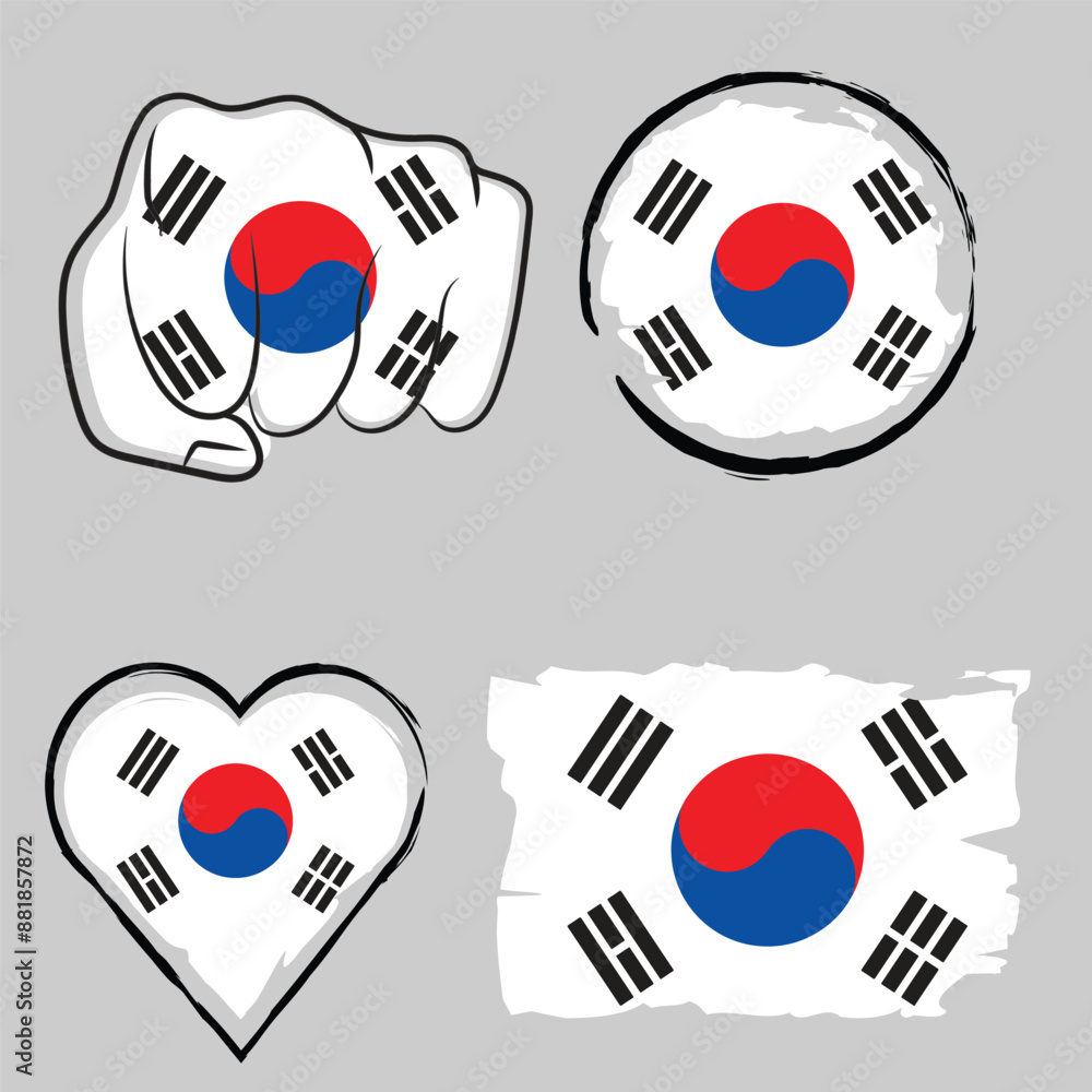 flag of North Korea patriot set flag of North Korea patriot set