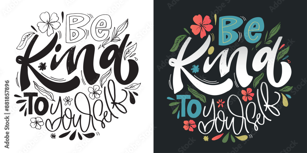 Fototapeta premium Cute hand drawn doodle lettering quote. Lettering for t-shirt design, mug print, bag print, clothes fashion. 100% hand drawn vector image.