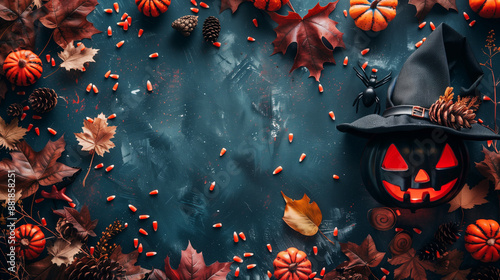 flat lay photo of Halloween...
