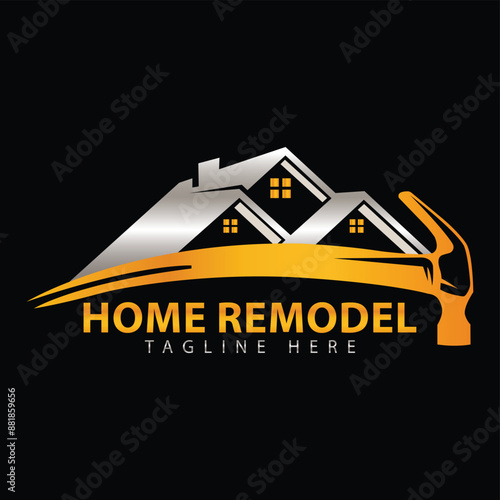 home repair, roofing, remodeling, handyman, home renovation logo