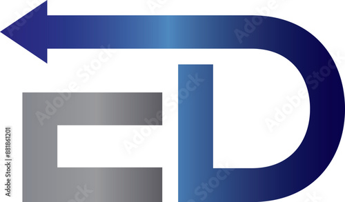 ED letter mark, initial logo design for download