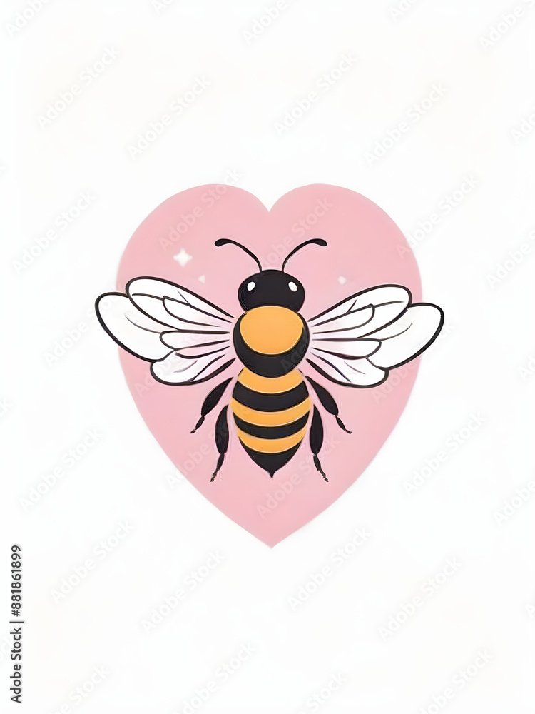 set bees isolated on white background set bees isolated on white background