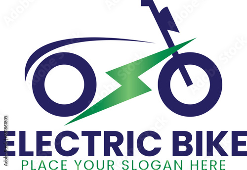 Electric bike logo design for your business. photo