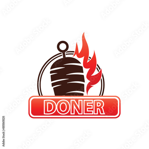 Doner logo design, kebab logo design