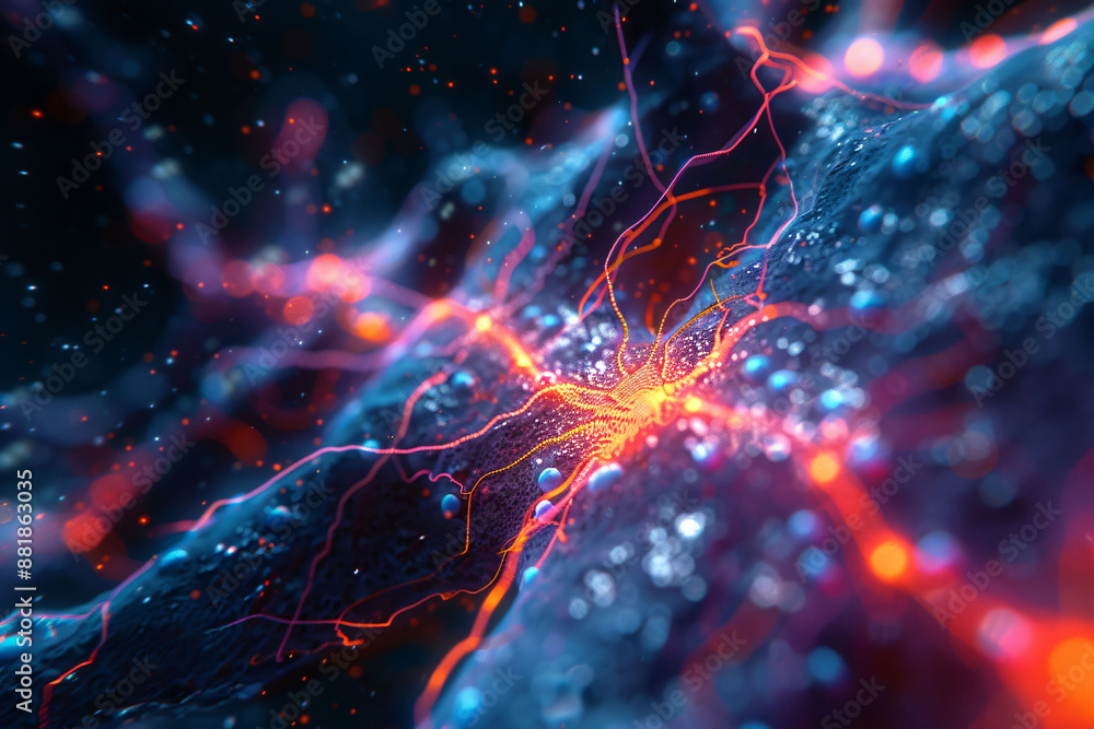 Dazzling Display of Blue Luminescent Neural Network Connectivity. Dazzling Display of Blue Luminescent Neural Network Connectivity.