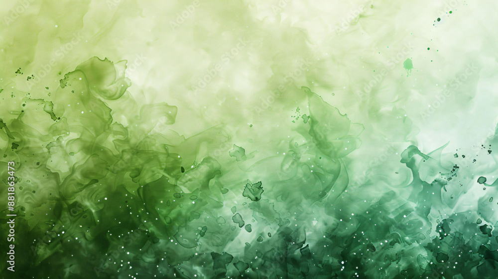 Splashing watercolor background, gradient of green Splashing watercolor background, gradient of green