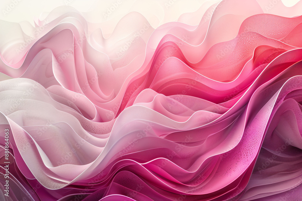 Obraz premium Pink gradient, organic and flowing forms, multi-layered, nostalgic charm