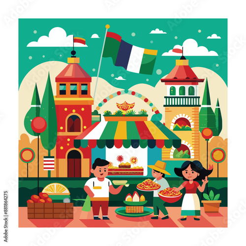 A Delicious Mexican Food Vector Illustration