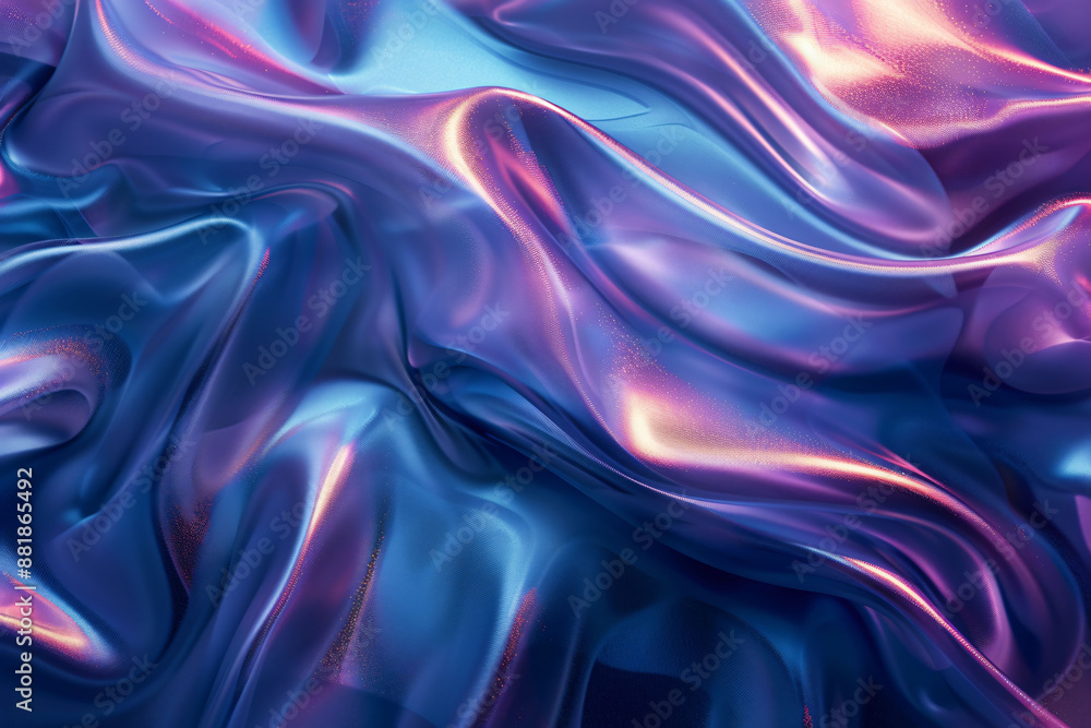 Holographic liquid foil swirls like a nebula in a mesmerizing blend of dark blues and violet. Holographic liquid foil swirls like a nebula in a mesmerizing blend of dark blues and violet.