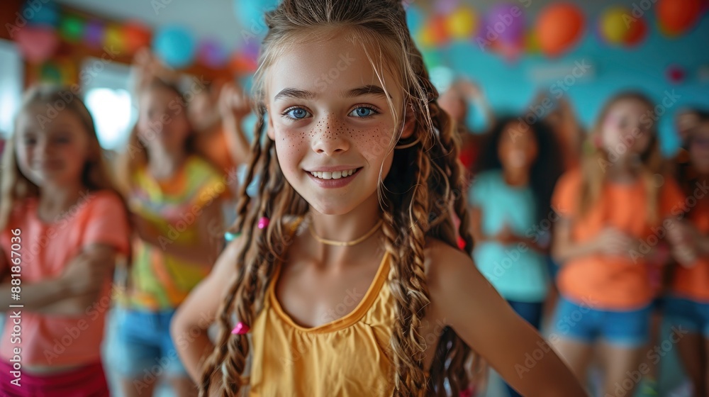 Generation Z students, full of energy and joy, have fun singing and dancing with their multiracial friends Generation Z students, full of energy and joy, have fun singing and dancing with their multiracial friends