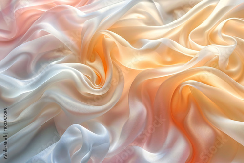 Graceful Pink Waves: A Dance of Silk and Light in Serene Fluidity