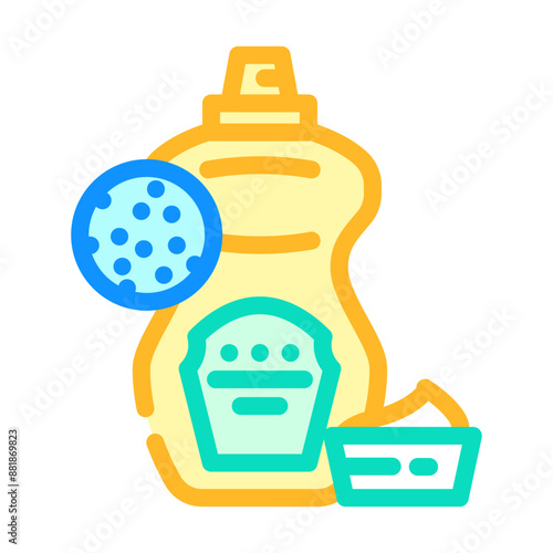 mustard allergen free product food color icon vector. mustard allergen free product food sign. isolated symbol illustration