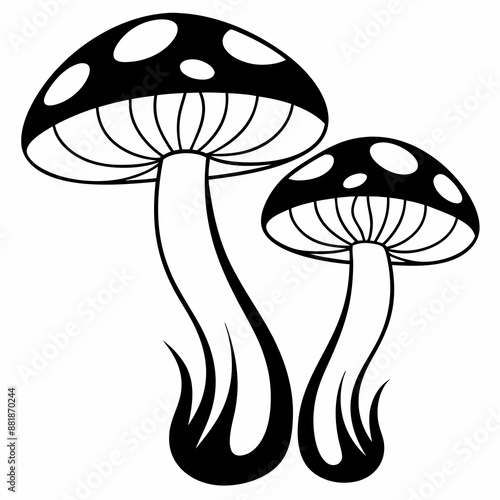 illustration of mushrooms vector design 