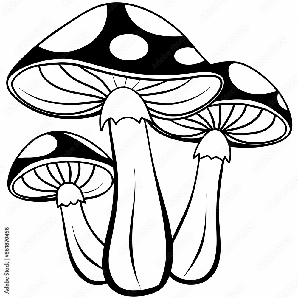 mushrooms on a white background vector design mushrooms on a white background vector design