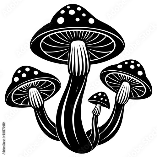 mushrooms on a white background vector design