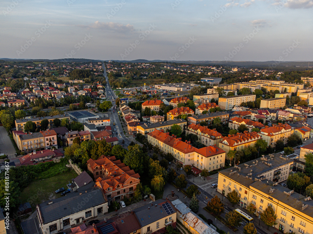 Fototapeta premium Olkusz City Center: The Heart of a Historic Polish Town