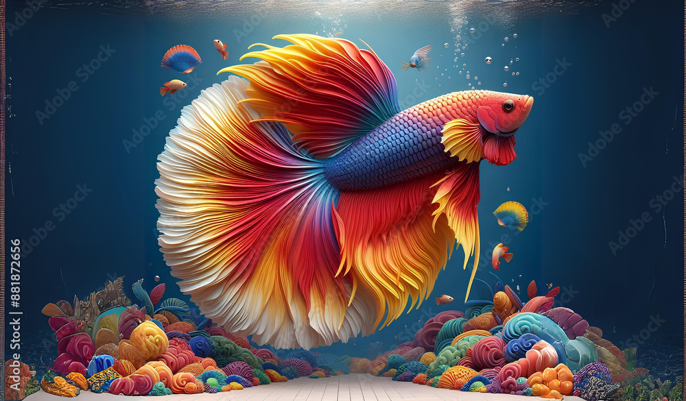 Obraz premium beautiful fighting fish