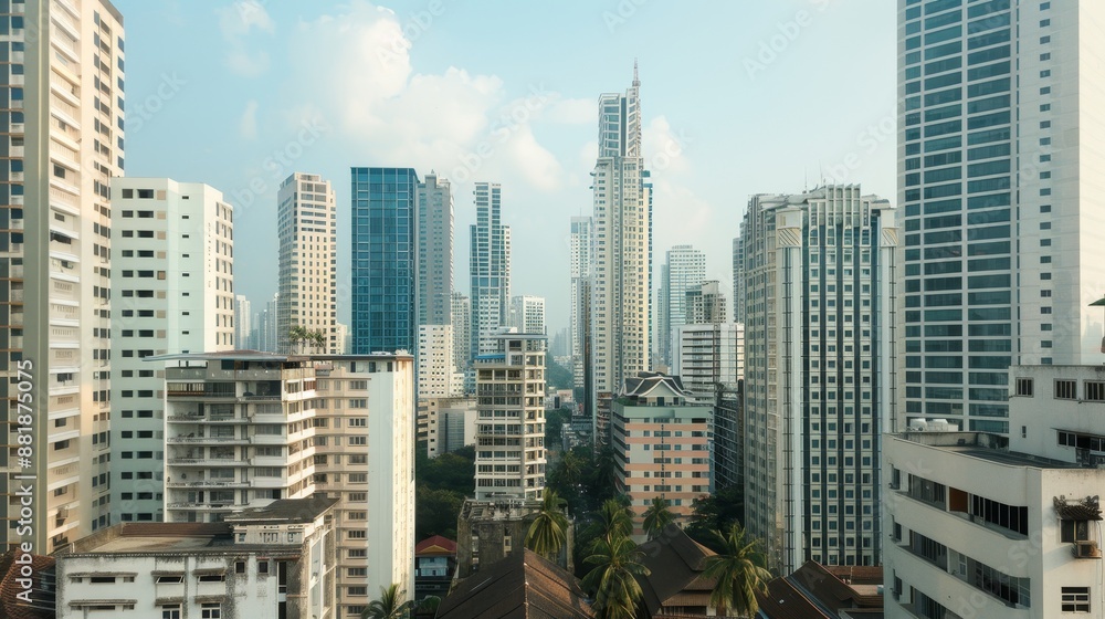 A bustling modern city with ancient temples, people practicing traditional rituals amidst skyscrapers, blending the old with the new in a harmonious urban scene A bustling modern city with ancient temples, people practicing traditional rituals amidst skyscrapers, blending the old with the new in a harmonious urban scene