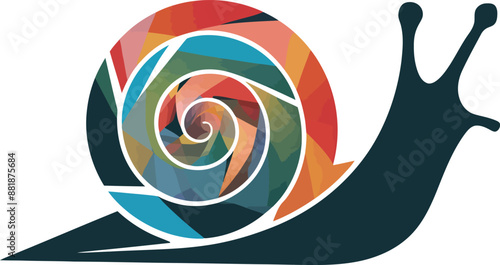 Snail Logo for Slow Living Brands Vector photo