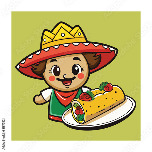 A Delicious Mexican Food Vector Illustration