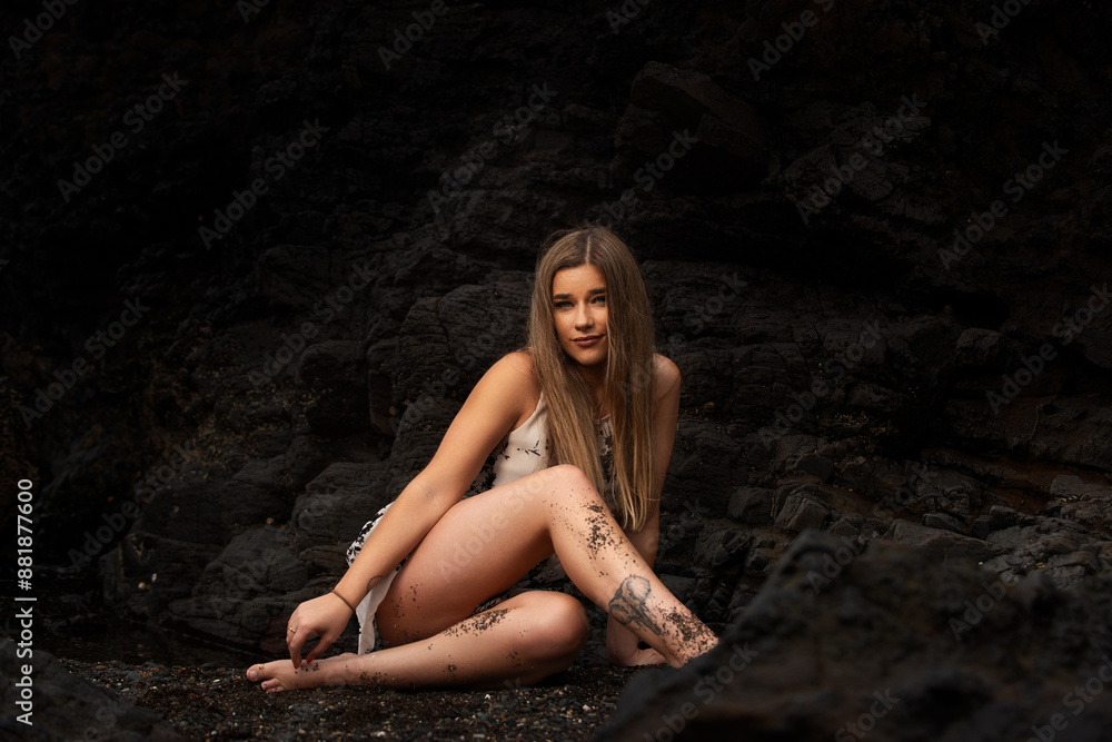 Summer Swimwear Shoot in Dunure Scotland, Bikini Swimsuit, Rocks, Portraits, Fashion, Editorial Summer Swimwear Shoot in Dunure Scotland, Bikini Swimsuit, Rocks, Portraits, Fashion, Editorial