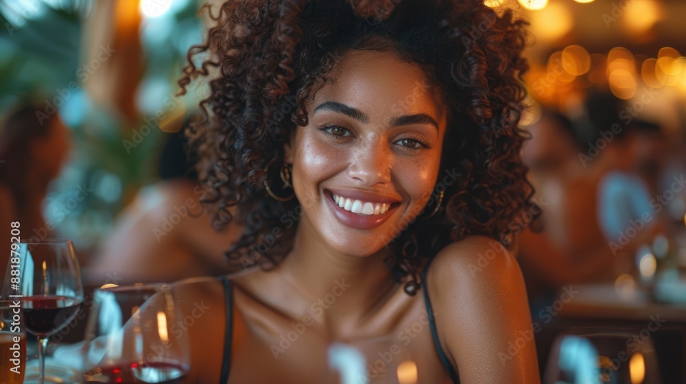 A group of people, smiling warmly, clink wine glasses together in a cozy restaurant A group of people, smiling warmly, clink wine glasses together in a cozy restaurant