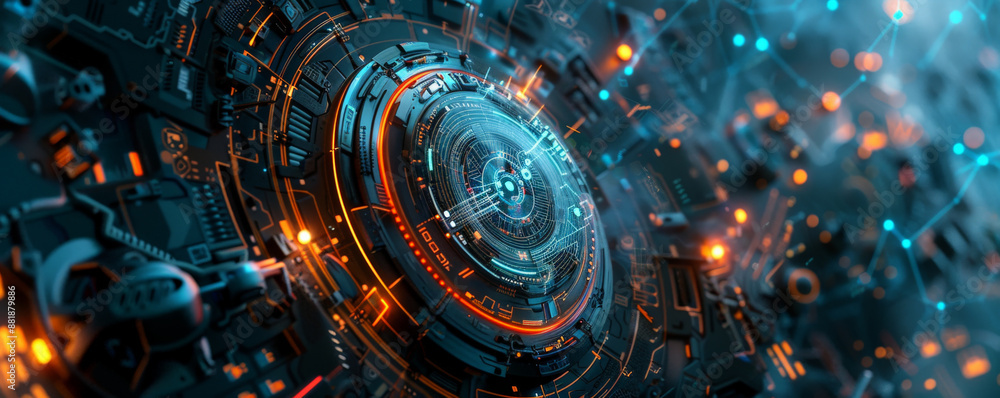A futuristic mechanical background with digital interfaces, robotic components, and illuminated circuits, emphasizing cutting-edge technology. A futuristic mechanical background with digital interfaces, robotic components, and illuminated circuits, emphasizing cutting-edge technology.